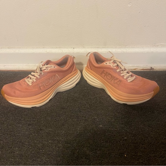 Hoka One One Bondi 8 Running Shoes Women’s Size 6.5 B Cream - Picture 4 of 11